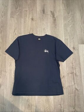 Stussy Navy XL Short-Sleeve Logo Tee